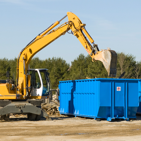 are there any restrictions on where a residential dumpster can be placed in Lake Ariel